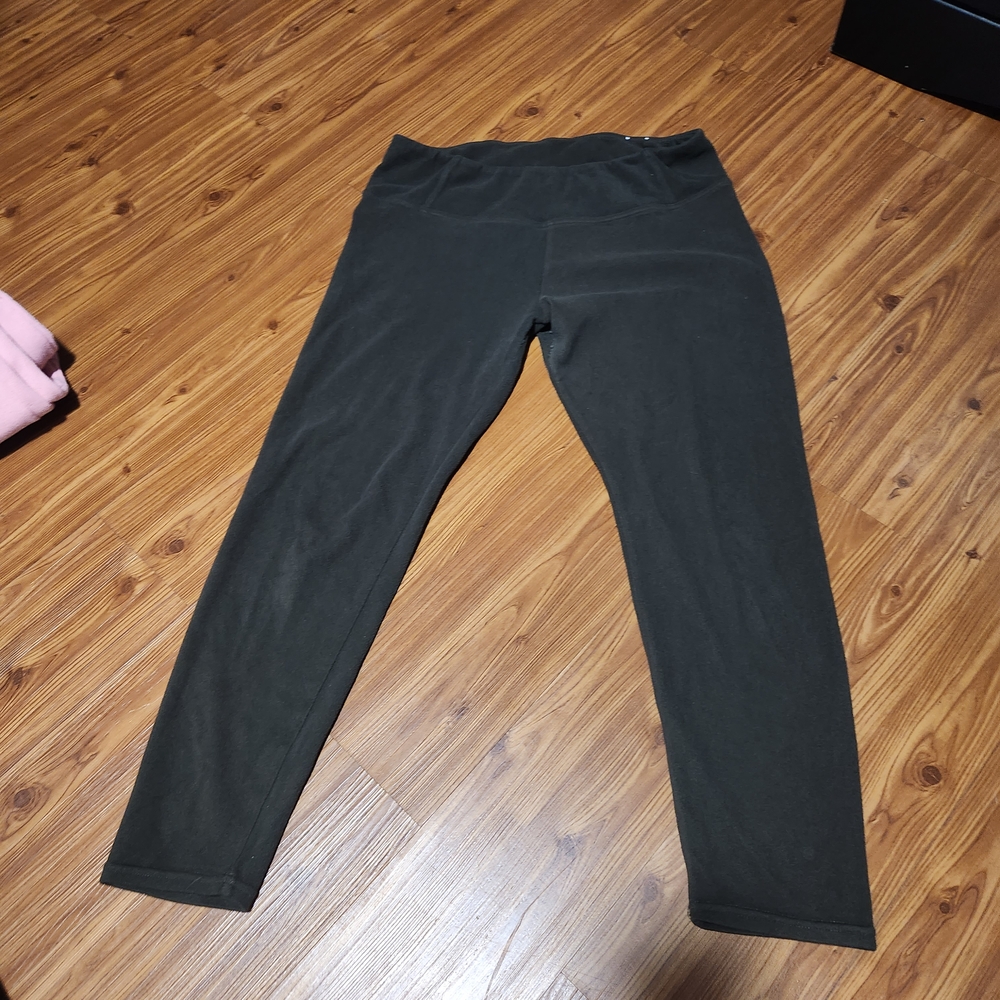 Dark Green Fleece Leggings
